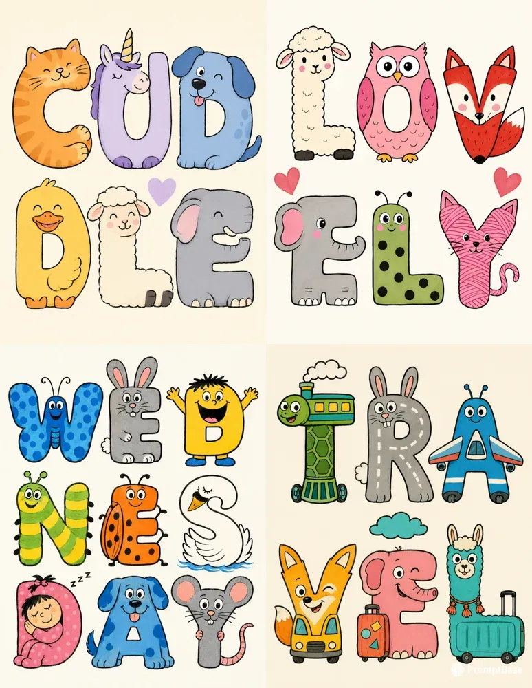 Doodle Alphabet Posters