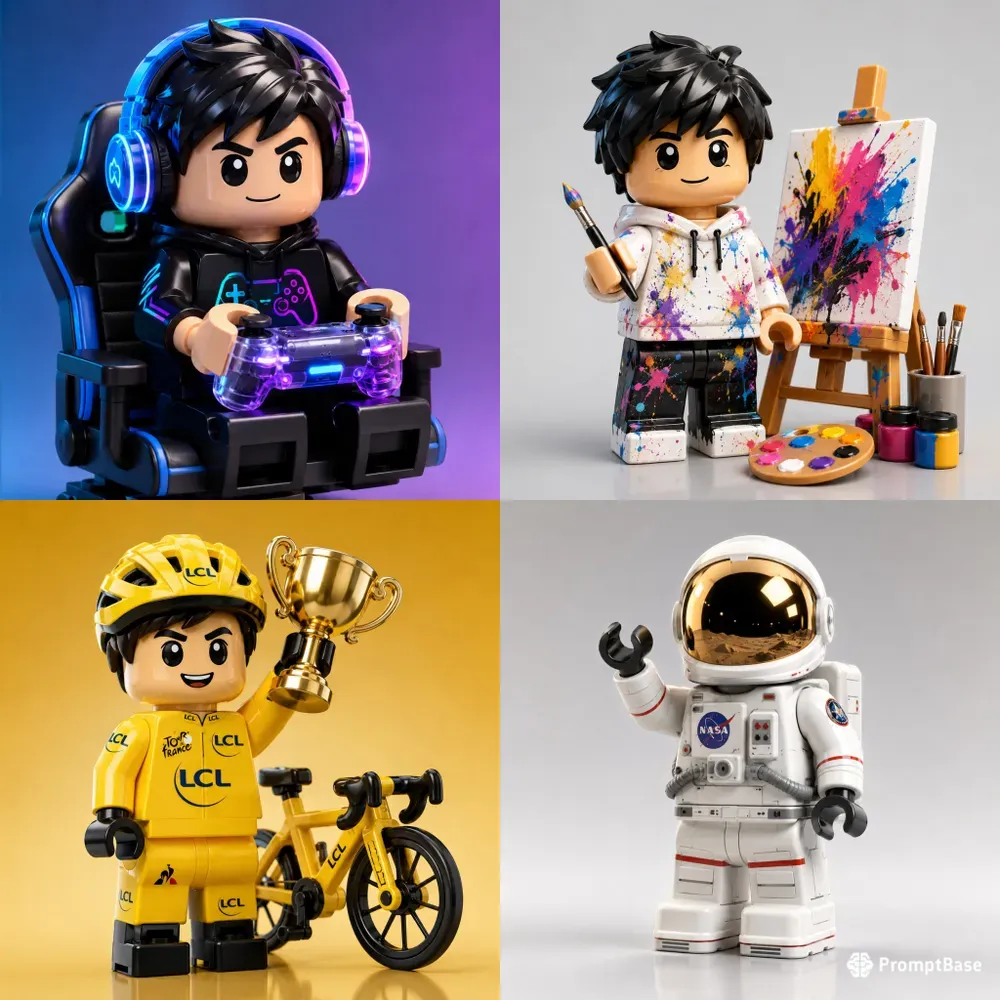 3D Glossy Chibi Lego Figures