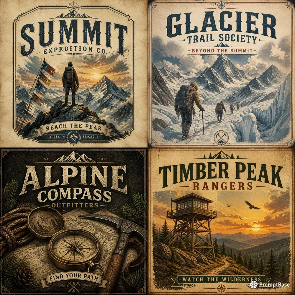 Vintage Mountain Explorer Graphics