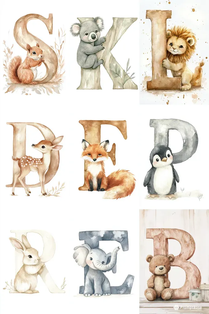 Personalized Watercolor Nursery Prints