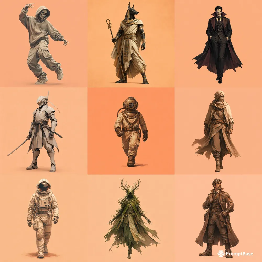 Minimal Skeleton Character Poster Art