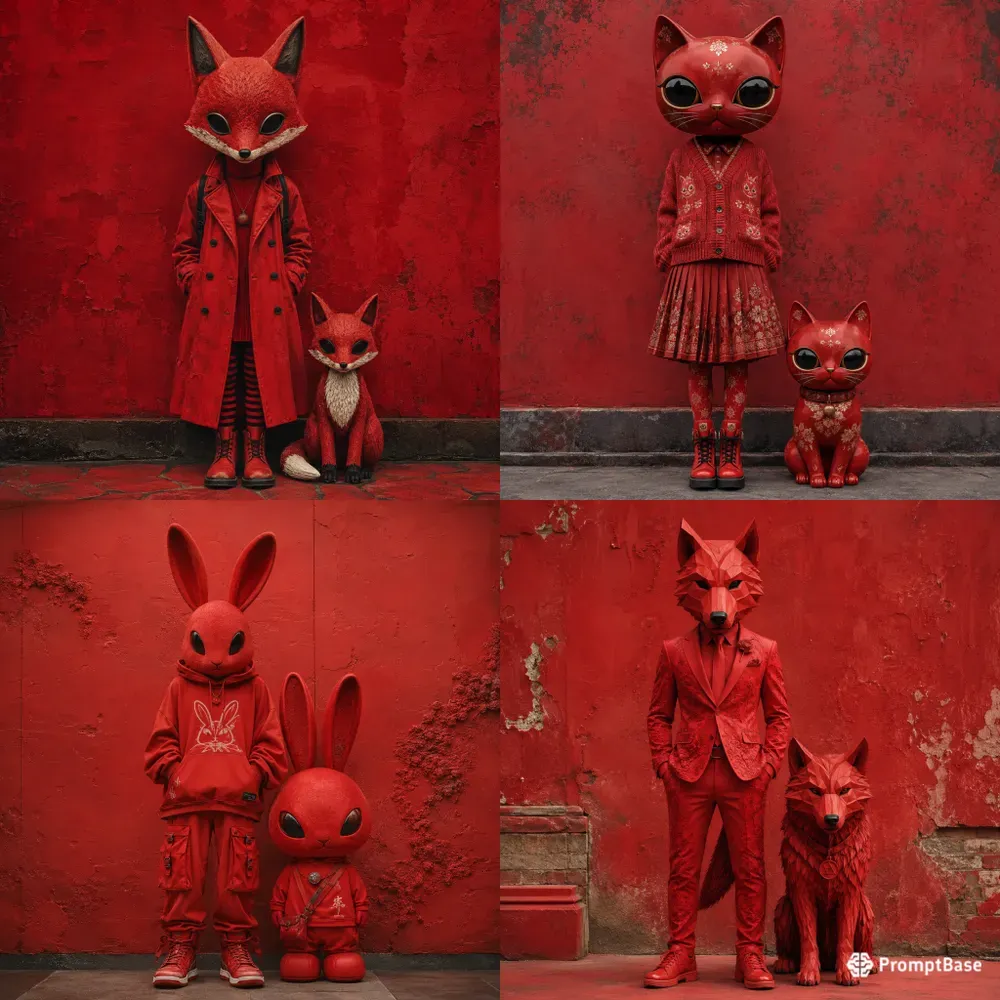 Surreal Animal Mask Portraits