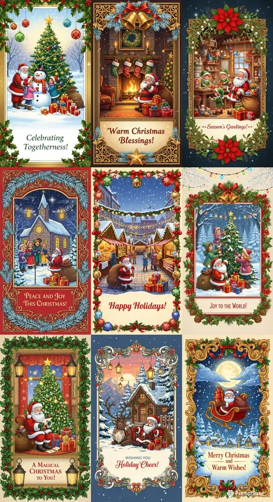 Vintage Christmas Card Generators