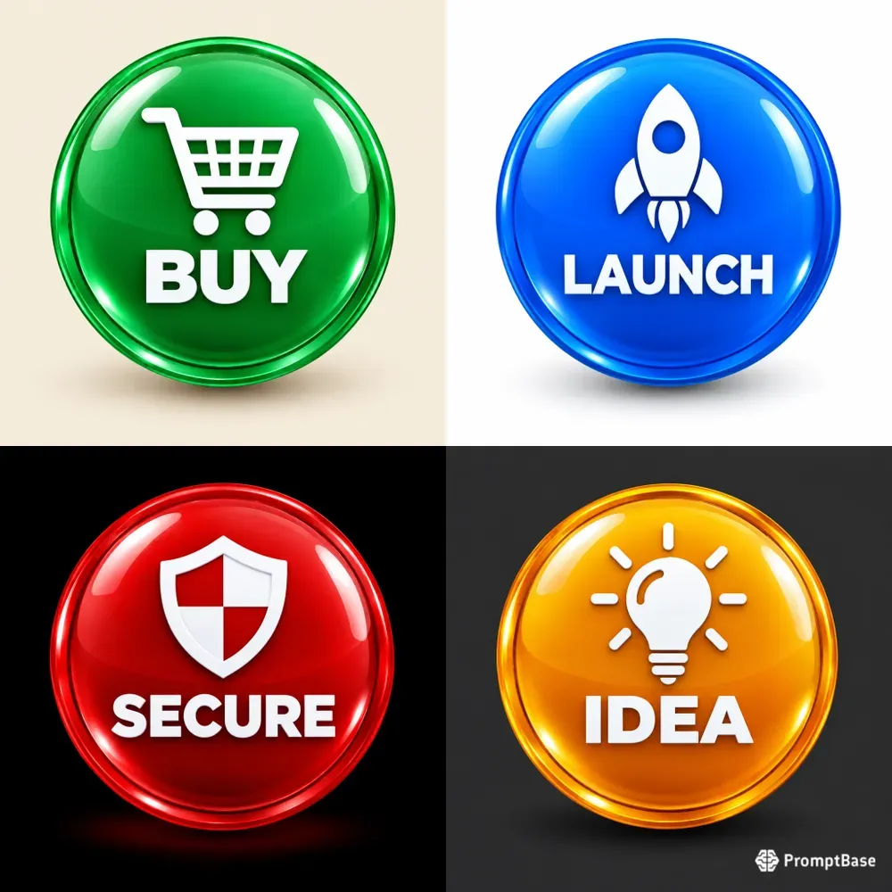3D Glossy App Icons With Text Generator