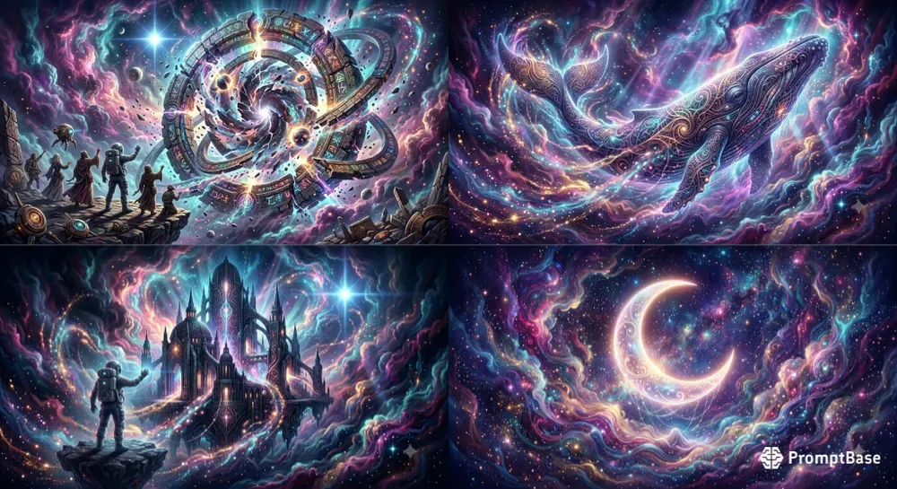 Cosmic Ethereal Space Surreal Galaxies