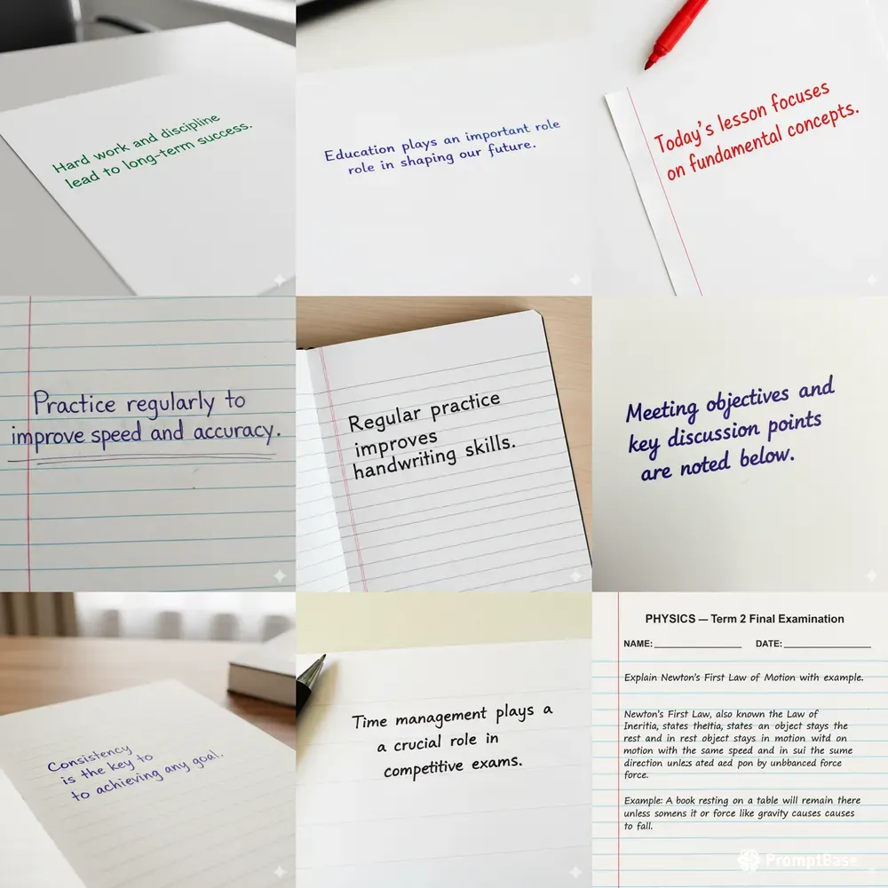 Realistic Handwritten Texts