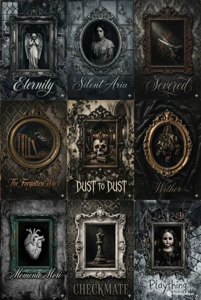 Dark Academia Gothic Frame Art