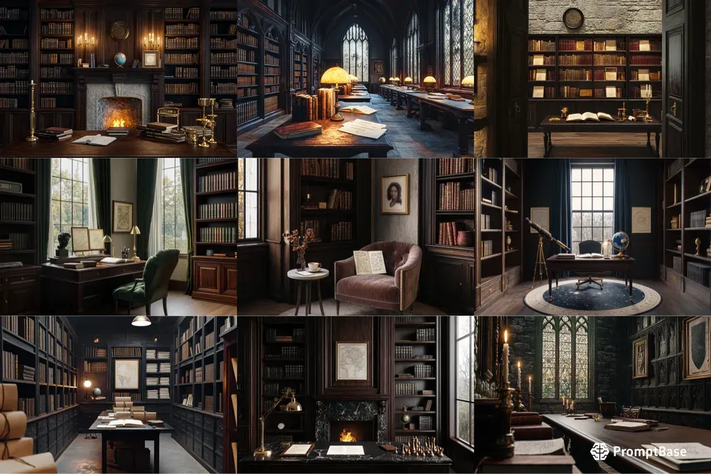Real Dark Academia Interiors Photography
