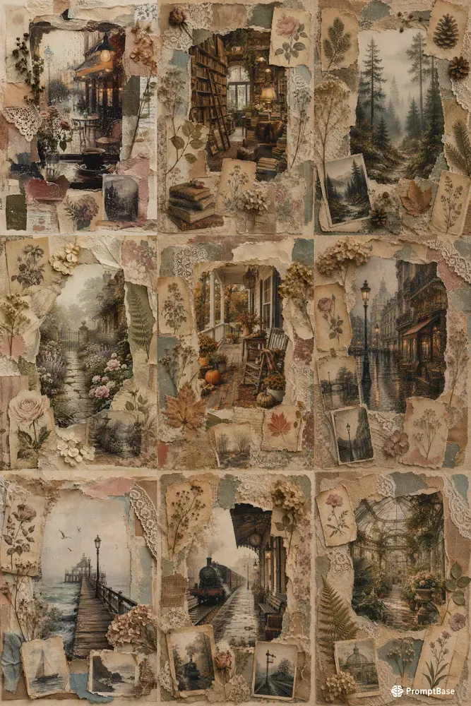 Dreamy Junk Journal Wall Art