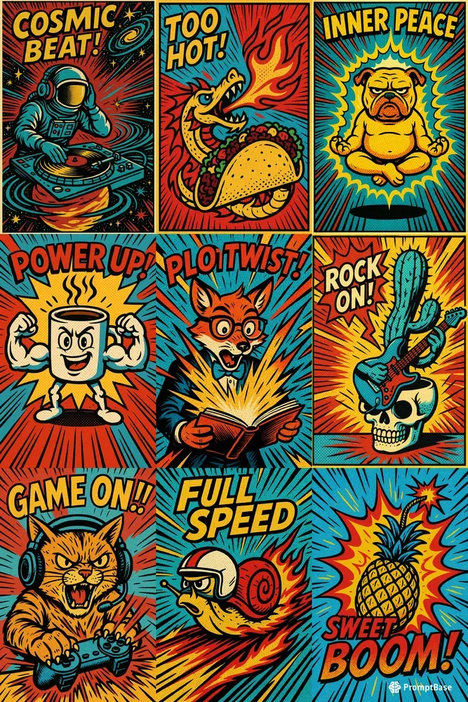 Pop Art Comic Panel Creators