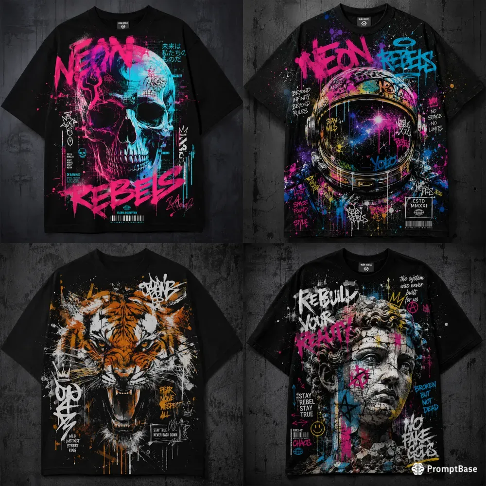 Urban Graffiti Tee Art