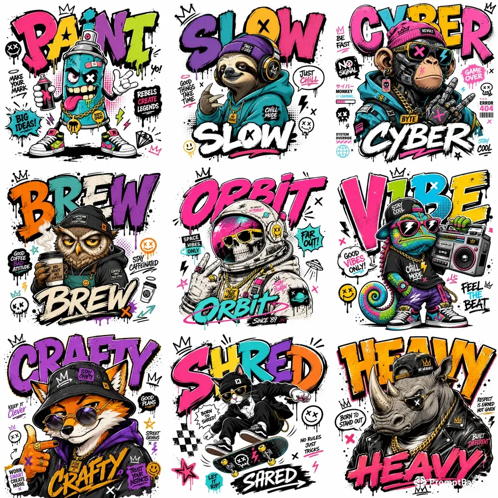 Edgy Streetwear Mascots