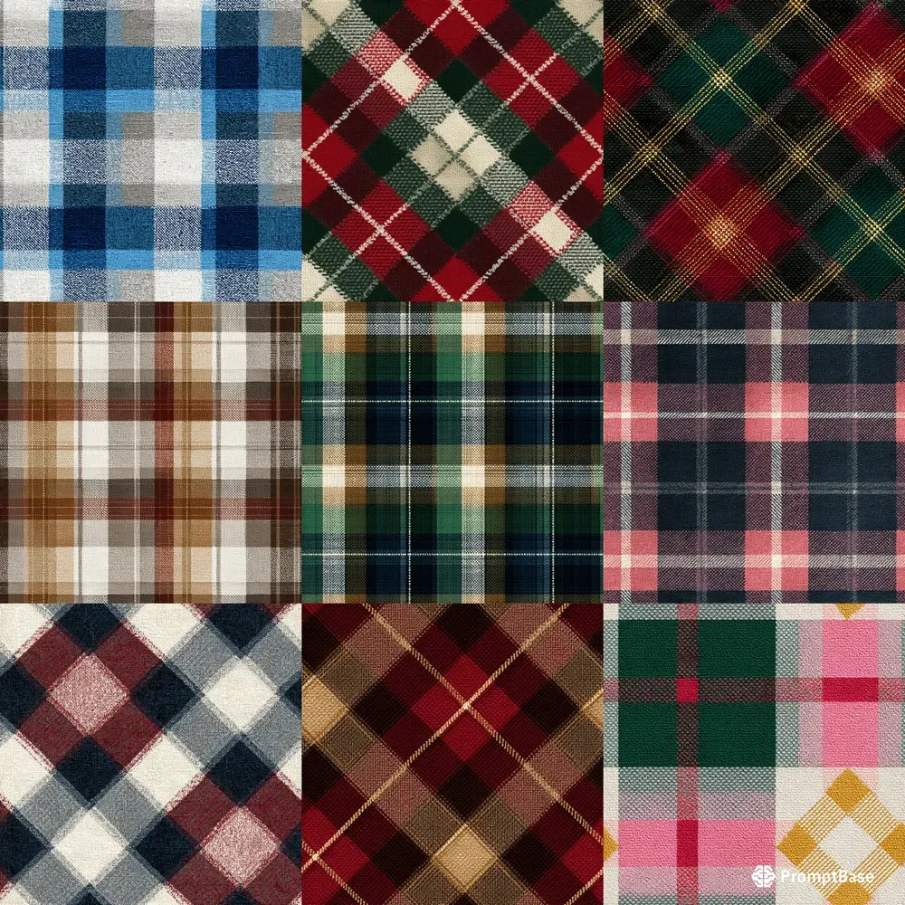 Christmas Plaid Seamless Patterns