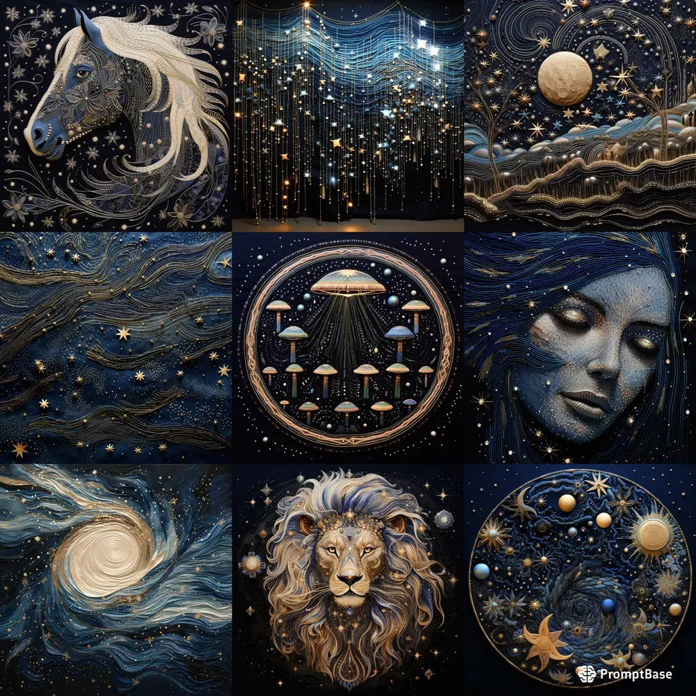 Stellar Embroidery Art