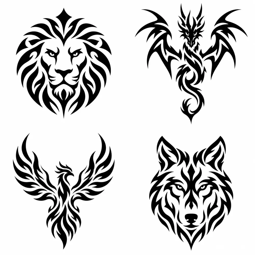 Minimalist Tribal Animal Logo Generator