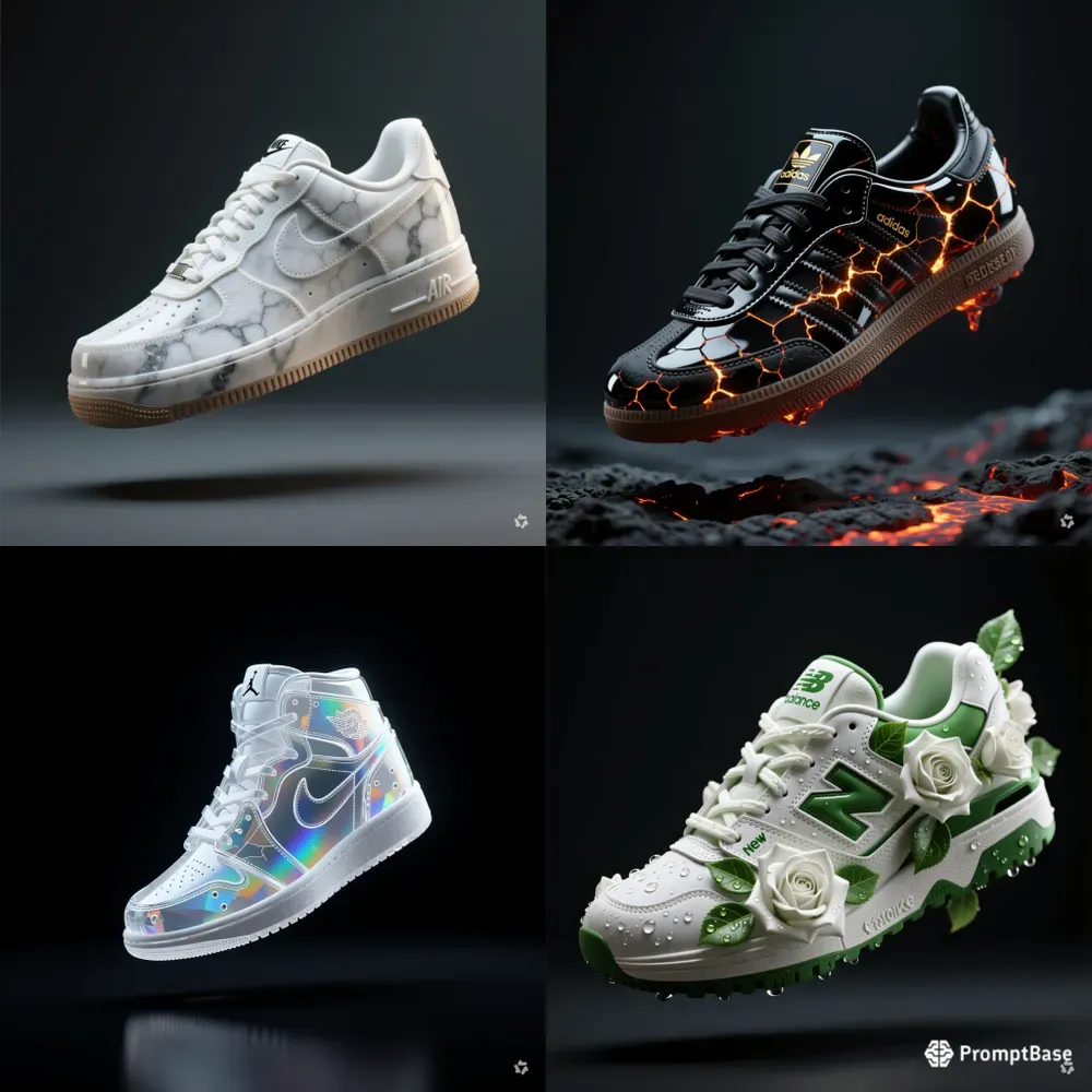 3D Surreal Sneaker Mockup Generator