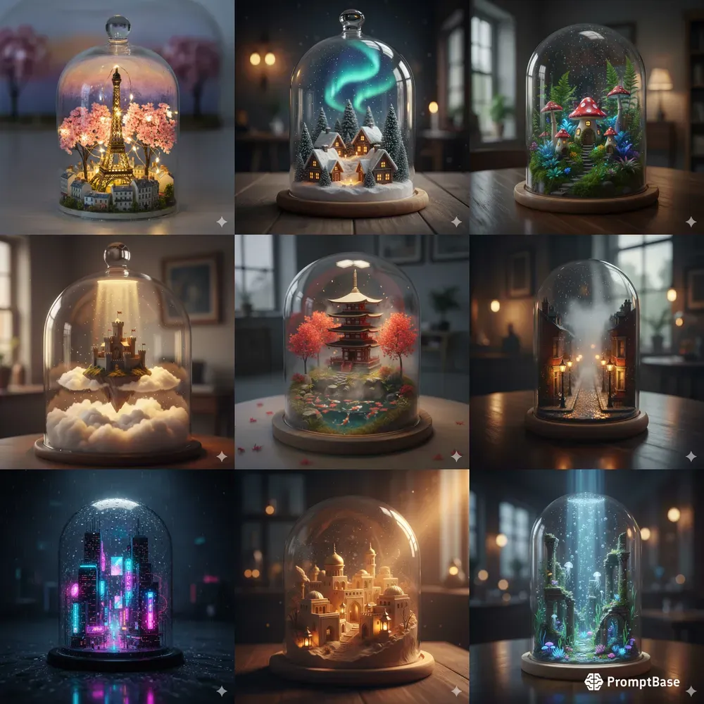 Miniature Worlds Encased In Glass