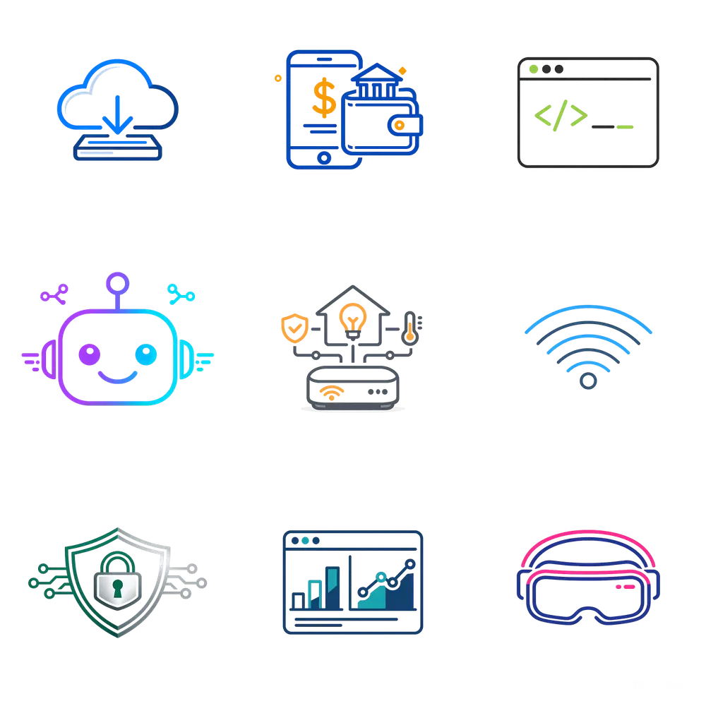 Minimal Tech Line Icons