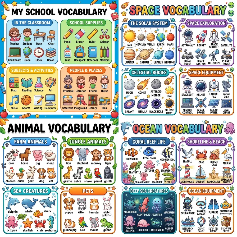 Kids Vocabulary Poster Generator