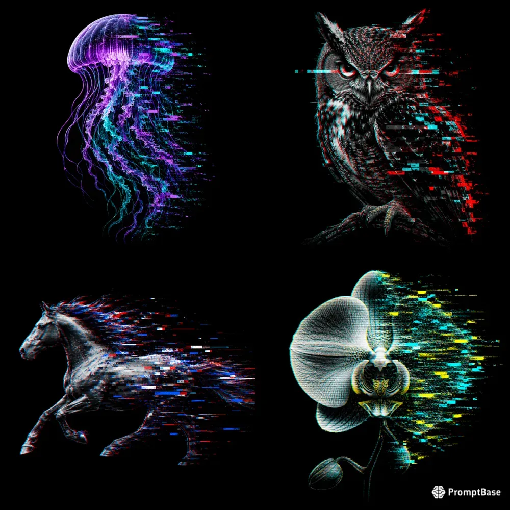 Glitch Fragmentation Signal Art