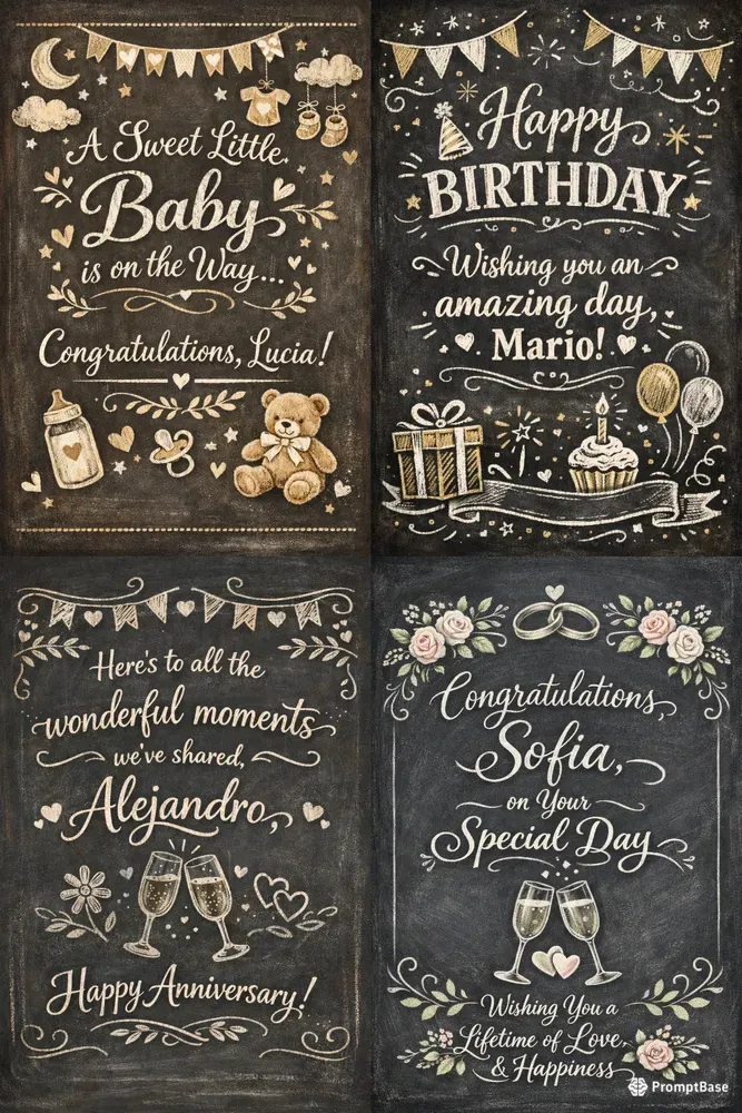 Chalkboard Greeting Cards