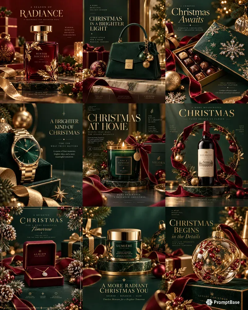 Luxury Christmas Branding Product Ads