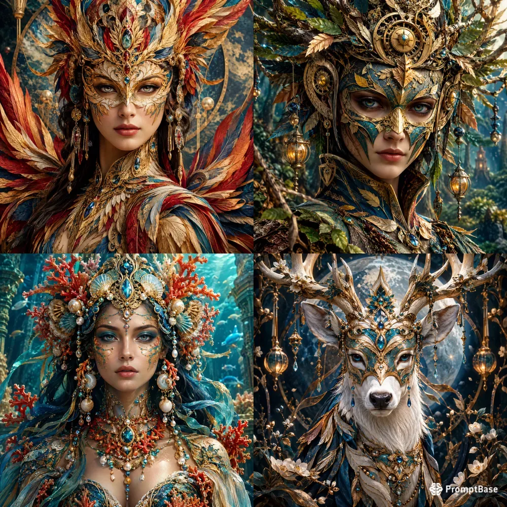 Ornate Masquerade Fantasy Portraits