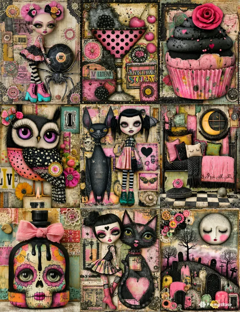 Gothic Tattoo Girl Junk Journals