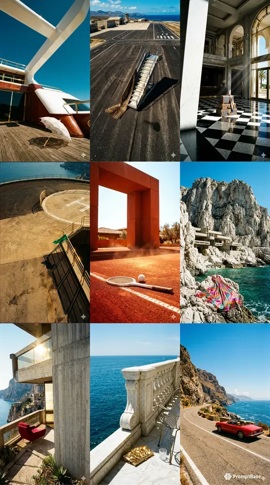 70s Riviera Noir Architecture