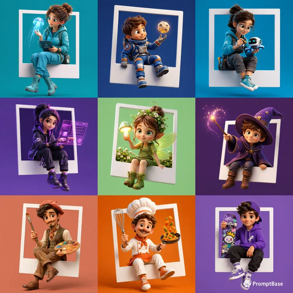 3D Character Studio Popout Portraits