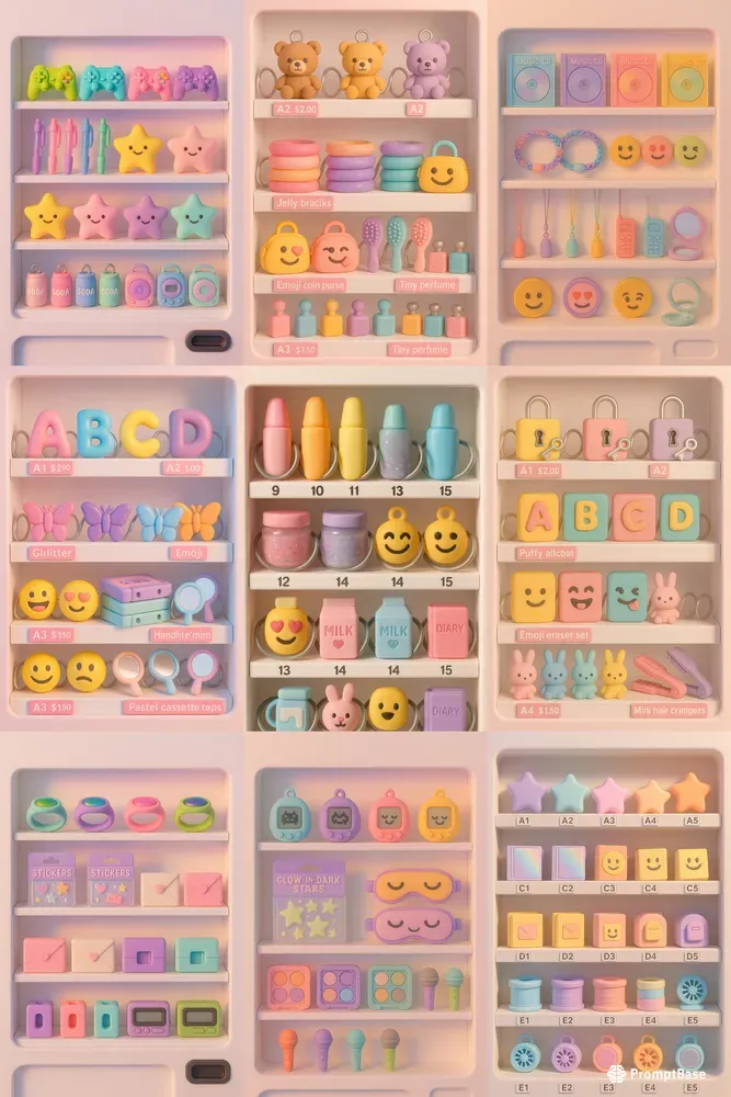 Y2k Clay Collectibles Shelves Aesthetic