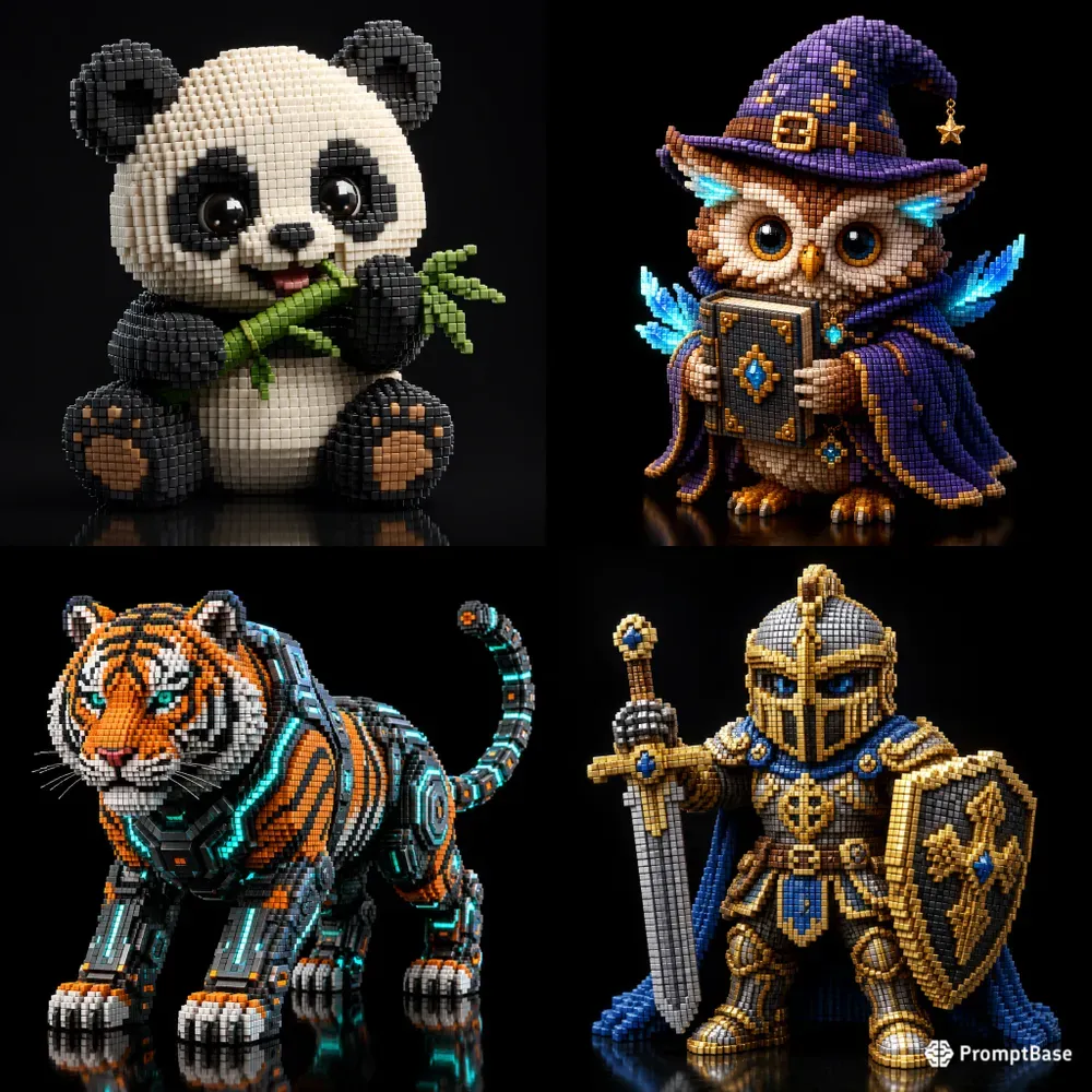 Premium Voxel Cube Character Collections
