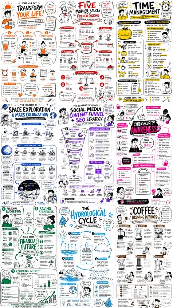 Visual Mindmap Doodle Infographics