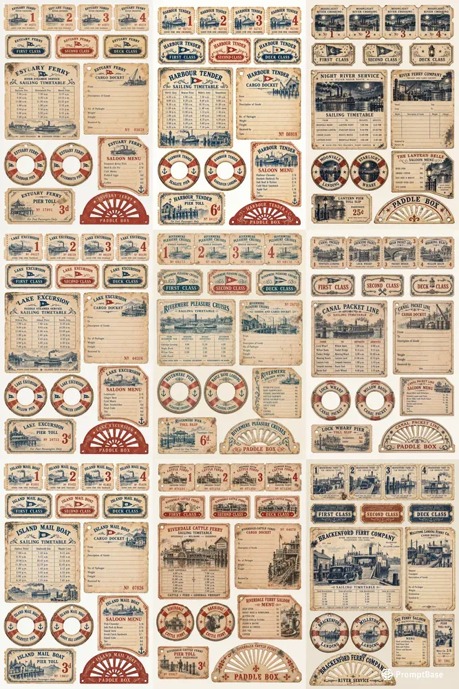 Ferry Paddle Steamer Ephemera