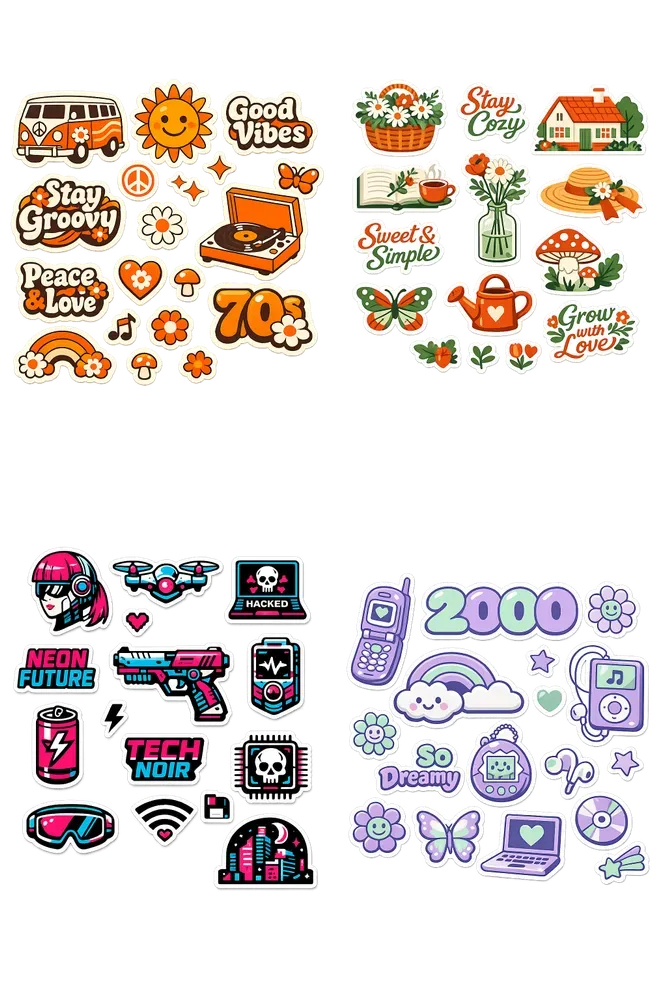 Aesthetic Vinyl Sticker Pack Bundles