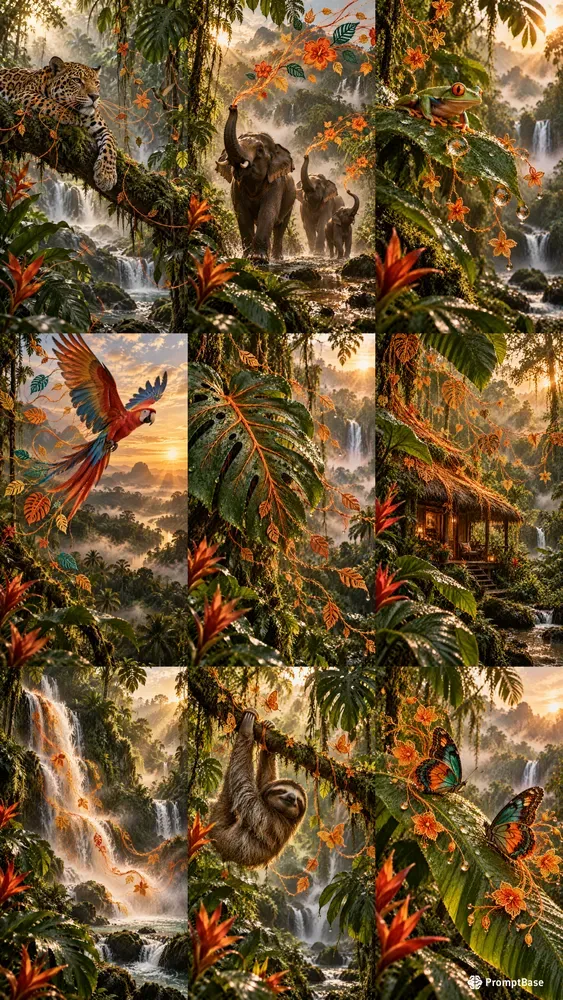 Ethereal Jungle Lives With Orange Threads