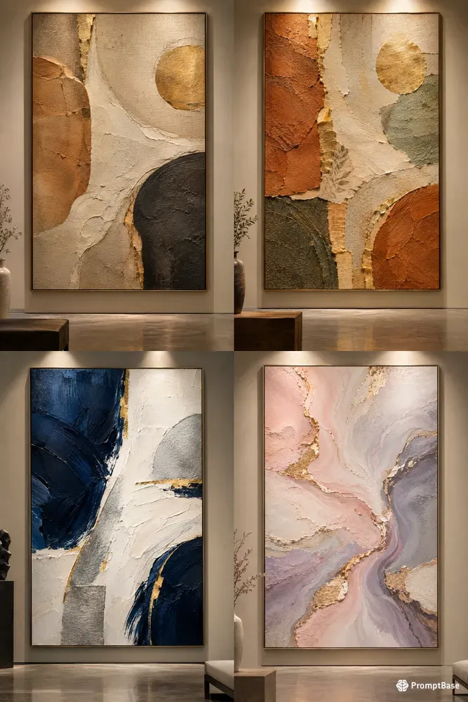 Modern Abstract Textured Wall Art