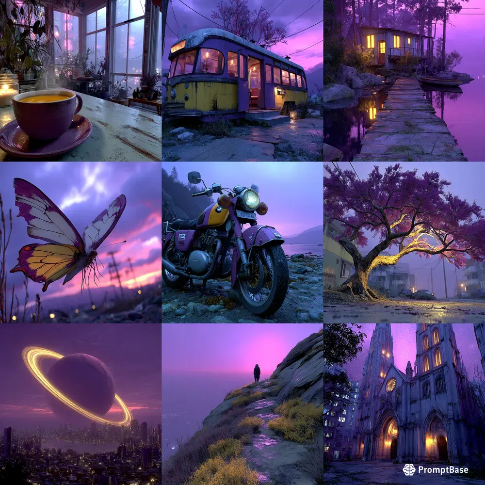 Cinematic Violet Surreal Dreamscapes