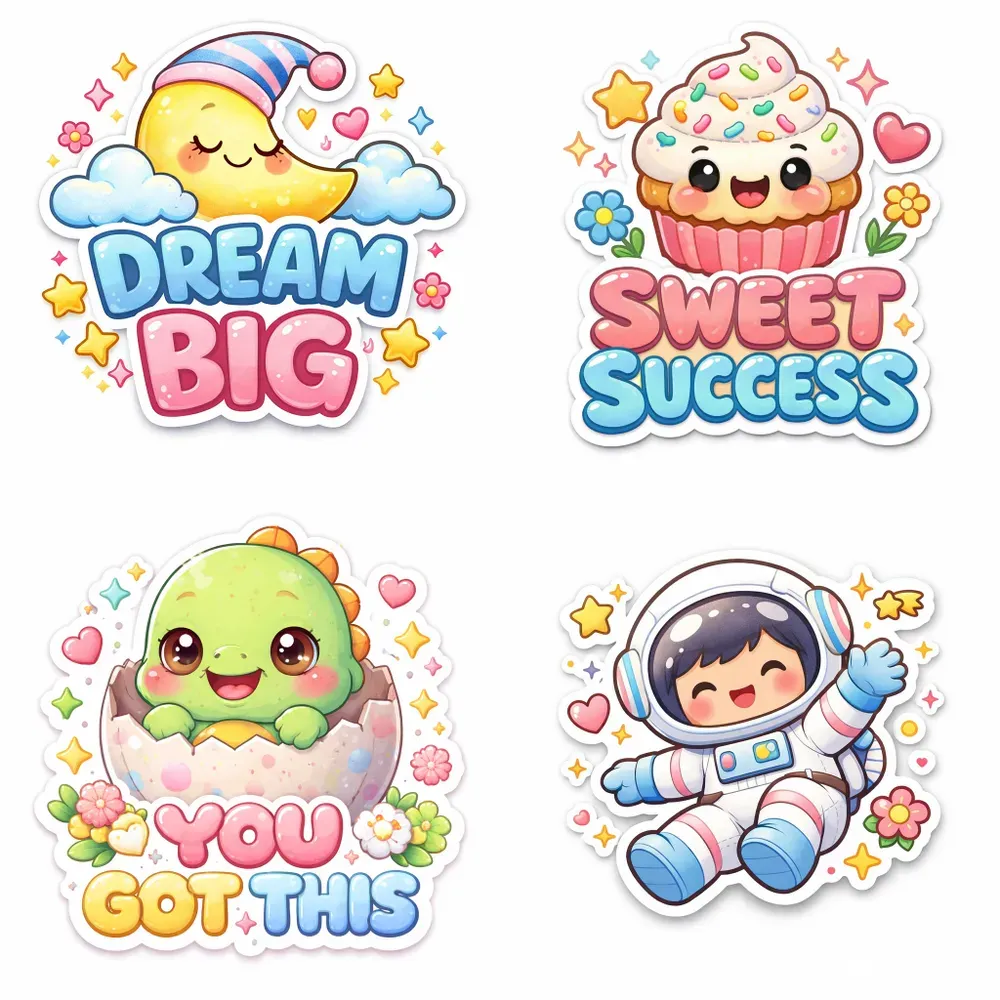 Cute Motivational Sticker Pack Generator