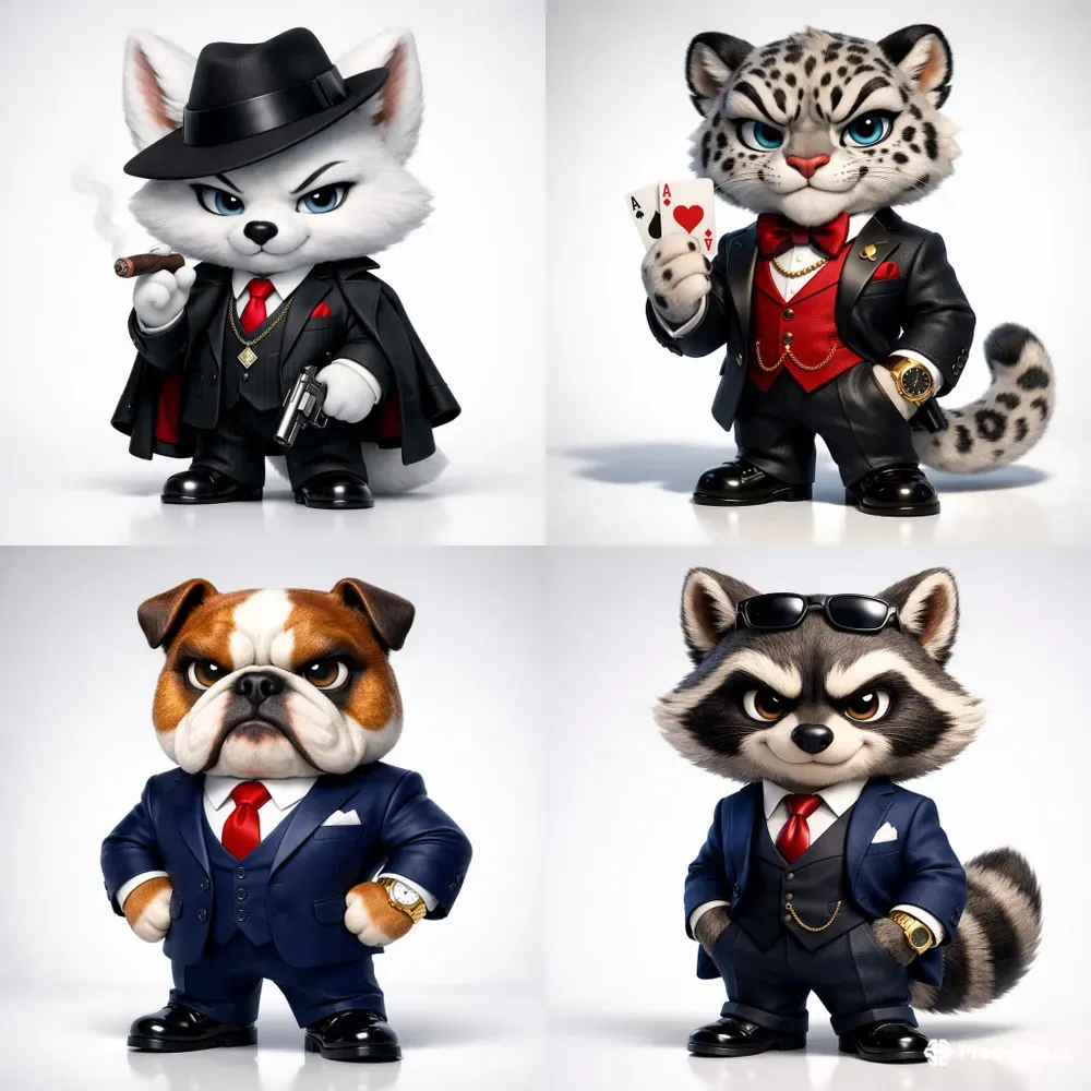 Stylized 3D Animal Mascots