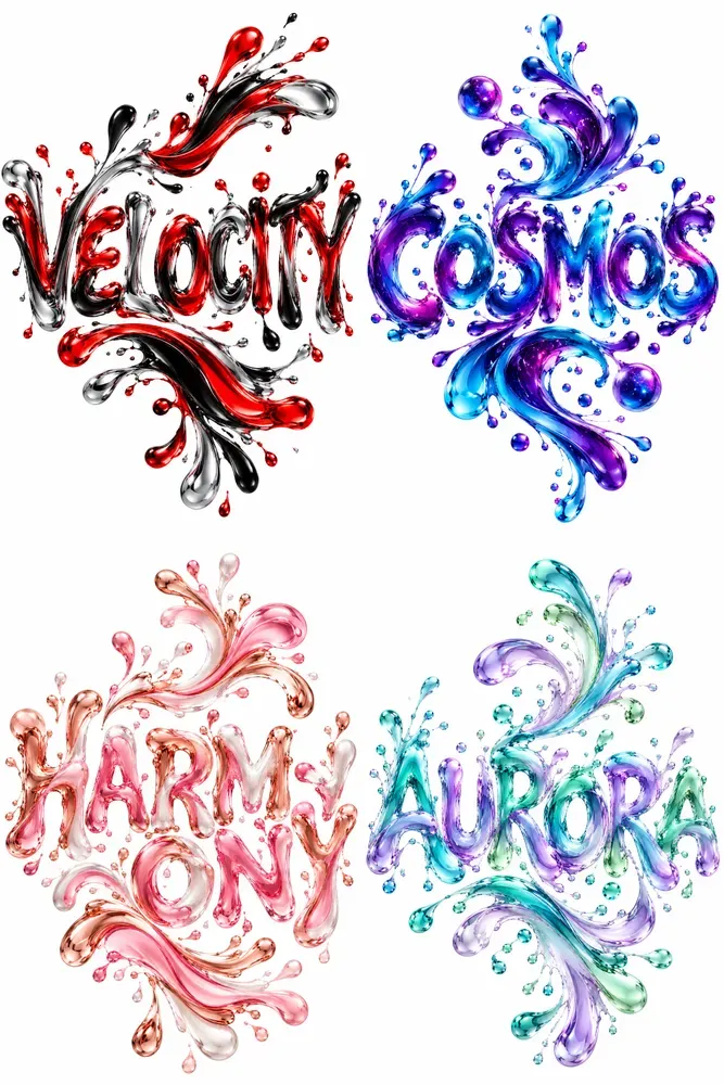 Dynamic Abstract Text Art Designs
