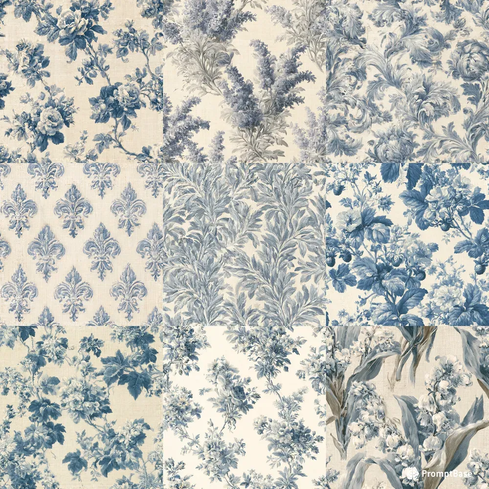 Antique French Wallpaper Backing Papers
