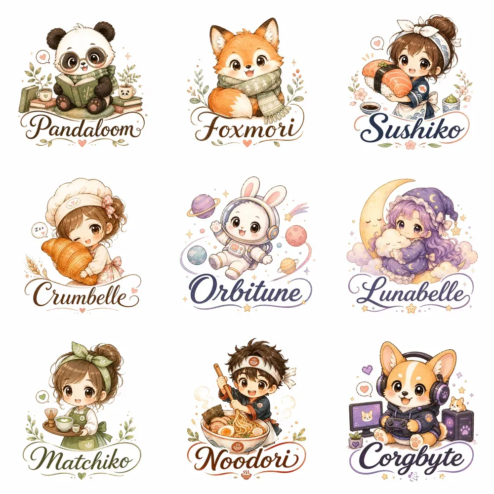 Cute Chibi Mascot Logo Designs