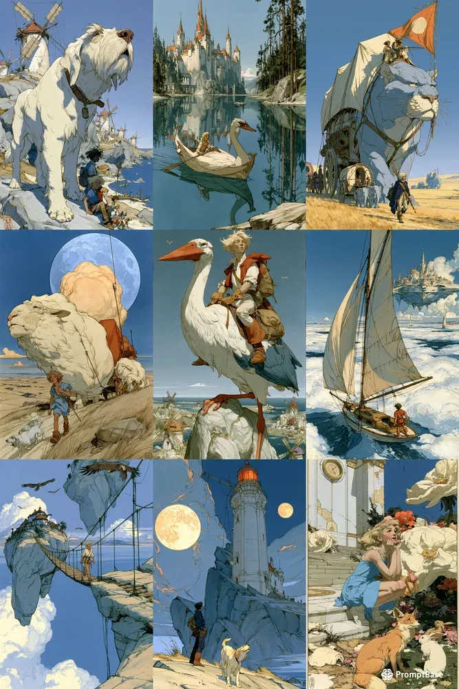Vintage Cartoon Adventure Worlds