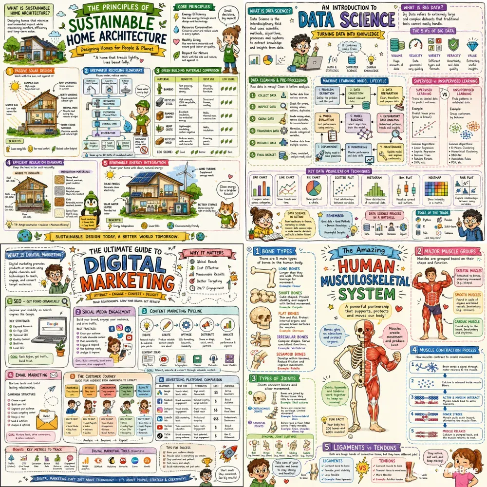 Handdrawn Educational Charts