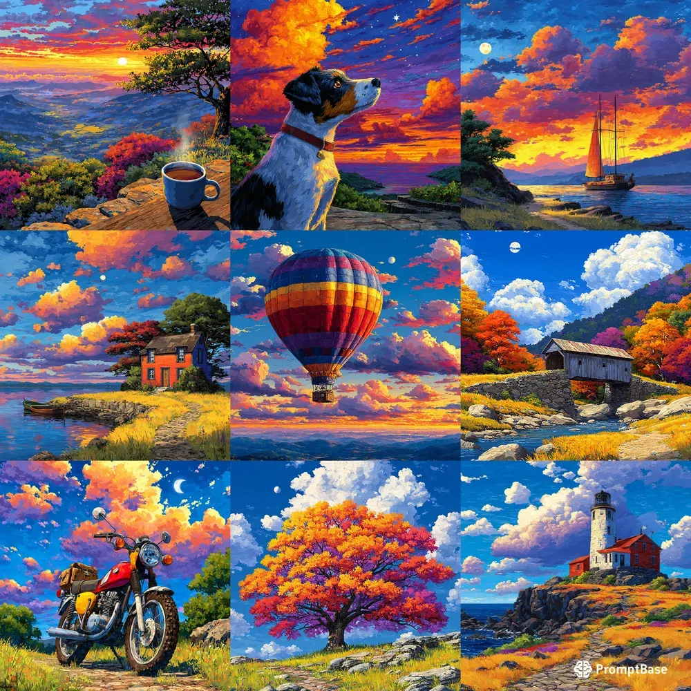 Anime Impressionist Vibrant Painted Lands