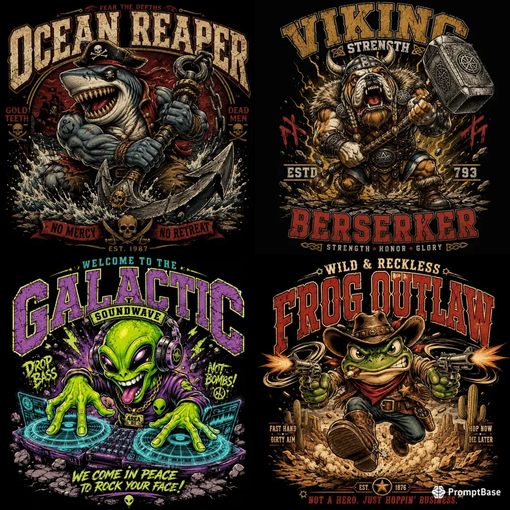 Retro Mascot Tshirt Packs