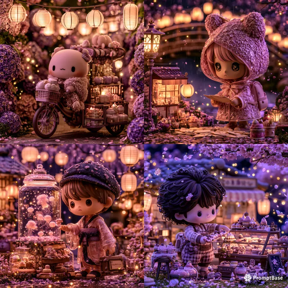 Kawaii Spring Rain Collectible Art