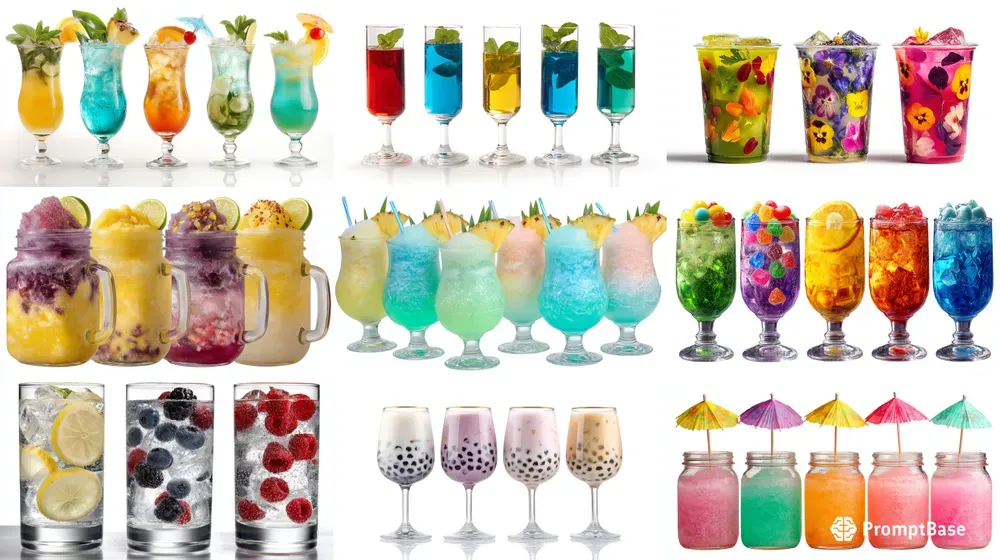 Set Collections Of Drinks