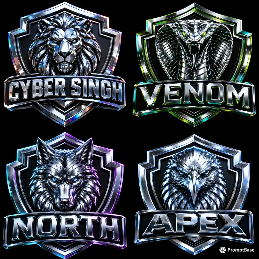 Metallic Chrome Mascot Logo Generator